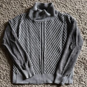 Prana organic cotton sweater M gray